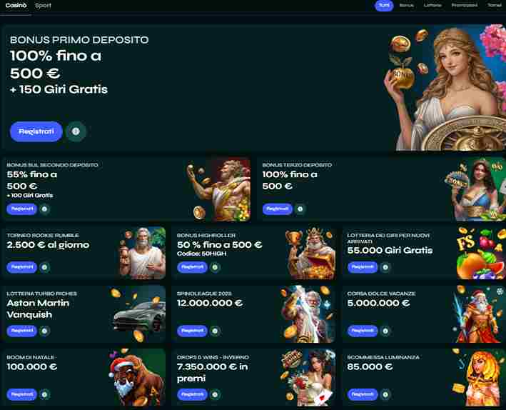Lobby del casinò online SavaSpin con bonus, giochi live e slot popolari